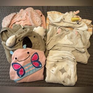 Cat & Jack & Skip Hop - 6 hooded towels